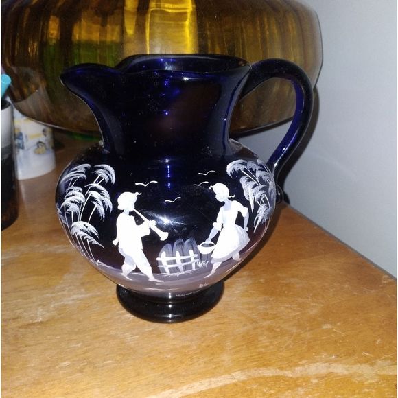 Other - Vintage Cobalt Blue Pitcher